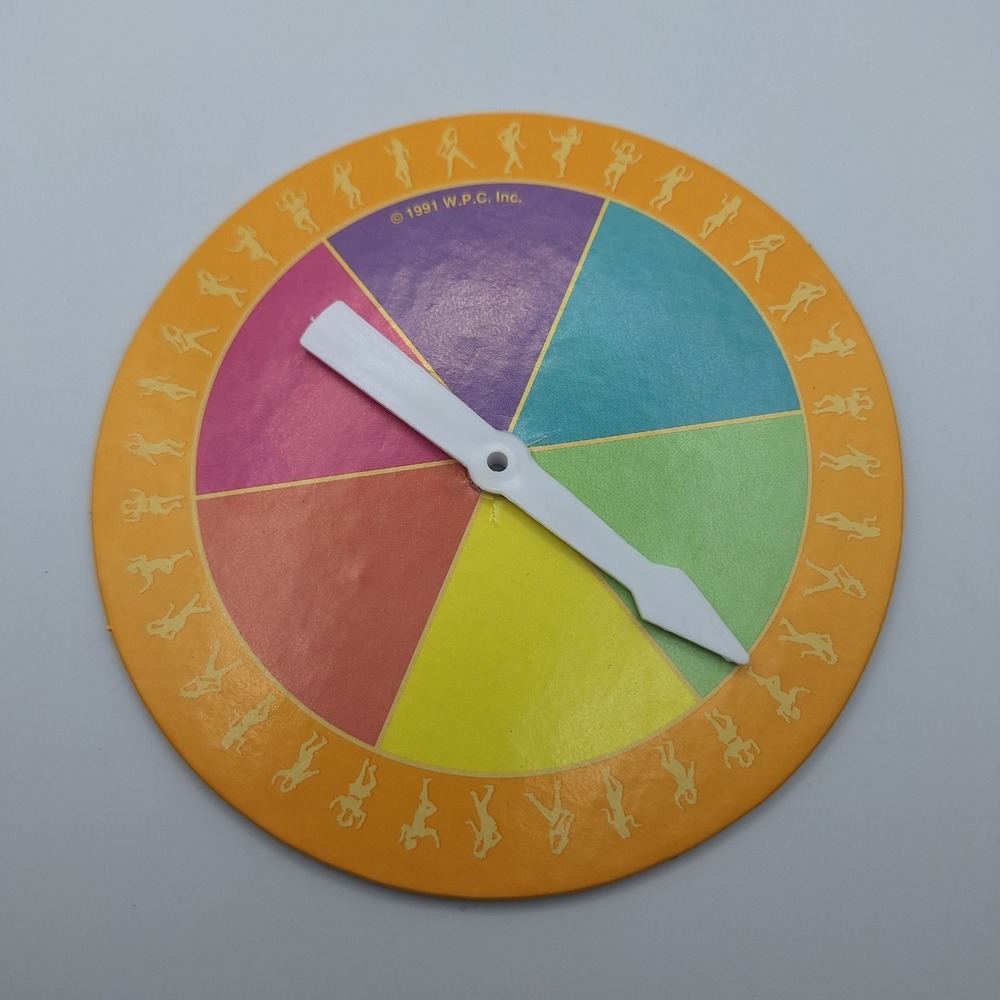 Vintage 1991 WPC Inc Board Game Spinner Replacement Dance Party Multi-Color‎